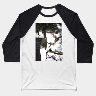 Photo mash up of the day it snowed. February 2022 Baseball T-Shirt